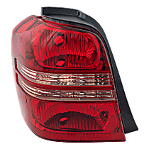 Driver Side Tail Light, without Bulb, Halogen, Clear and Red Lens