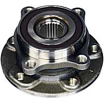 Front, Driver or Passenger Side Wheel Hub, FWD, 5 Lugs, With Bearing, Timken OE Replacement