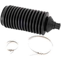 Driver or Passenger Side Steering Rack Boot, with Bellows with Locking C-Clamps