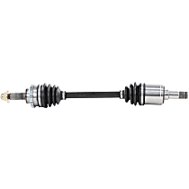 Front, Driver Side Axle Assembly, Automatic, Standard Duty Replacement, 1.3L 4Cyl, New, Transaxle