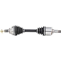 Front, Driver Side Axle Assembly, Manual, Standard Duty Replacement, 2.4L 5Cyl, New, Transaxle