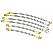PLB 02563106-DC Brake Hose Set Steel Braided with Clear Protective Jacket - Replaces OE Number 88 5522 950