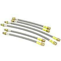 PLB 323106-DC Brake Hose Set Steel Braided with Clear Protective Jacket - Replaces OE Number 88 5522 952