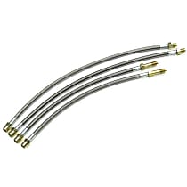 PLBE 39 DC Brake Hose Set Steel Braided with Clear Protective Jacket - Replaces OE Number 88 5522 966