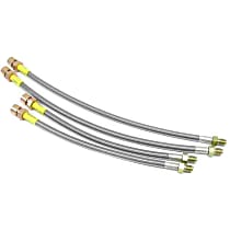 RP 6356-DC Brake Hose Set Steel Braided with Clear Protective Jacket - Replaces OE Number 99 5522 091