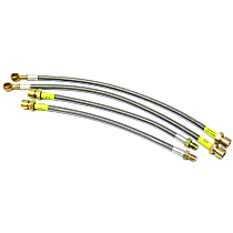 RP 6928S-DC Brake Hose Set Steel Braided with Clear Protective Jacket - Replaces OE Number 99 5522 103