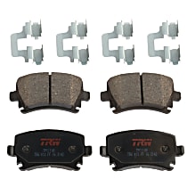 TXM1108 Rear 2-Wheel Set Semi-Metallic Brake Pads, Premium Braking Series