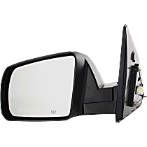 Driver Side Mirror, Power Adjust, Heated, Manual Folding, Textured Black, No Signal Light, No Memory, No Puddle Light, No Auto-Dimming, No Blind Spot Feature