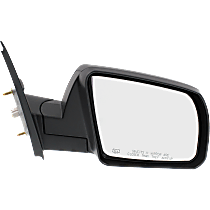 Passenger Side Mirror, Power Adjust, Heated, Manual Folding, Textured Black, No Signal Light, No Memory, No Puddle Light, No Auto-Dimming, No Blind Spot Feature