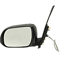 Driver Side Mirror, Power Adjust, Non-Heated, Textured Black, Manual Folding, No Signal Light, No Blind Spot Feature, No Memory, No Puddle Light, No Auto-Dimming
