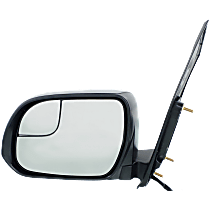 Driver Side Mirror, Power Adjust, Non-Heated, Textured Black, Manual Folding, No Signal Light, With Blind Spot Glass, No Memory, No Puddle Light, No Auto-Dimming
