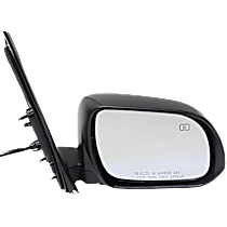 Passenger Side Mirror, Power Adjust, Heated, Manual Folding, Paintable, No Signal Light, Without Memory, With Puddle Light, No Auto-Dimming, No Blind Spot Feature