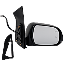Passenger Side Mirror, Power Adjust, Heated, Paintable, Manual Folding, In-housing Signal Light, With Blind Spot Detection in Glass, With Memory, With Puddle Light, No Auto-Dimming