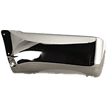 Rear, Driver Side Bumper End, For Models With Fender Flares, Chrome, Steel