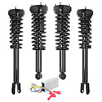 Front and Rear Coil Spring Conversion Kit, Pre-Assembled Complete Strut Assembly Kit Replacing Air Strut Assemblies With ride light bypass module - Front and Rear