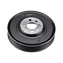 06A105243E APA/URO Parts Crankshaft Pulley Crankshaft Pulley - Black, Elastomer and Steel, Multi-groove, Direct Fit, Sold Individually