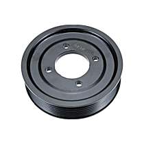 11511742045PRM APA/URO Parts Water Pump Pulley Water Pump Pulley - Black, Aluminum, Direct Fit, Sold Individually