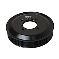 11517504077PRM APA/URO Parts Water Pump Pulley Water Pump Pulley - Black, Aluminum, Direct Fit, Sold Individually