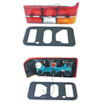 1372226 Driver Side Halogen Tail Light, With bulb(s), Amber, Clear & Red Lens, APA/URO Parts OE Replacement