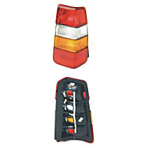 1372442 Passenger Side Halogen Tail Light, Without bulb(s), Amber, Clear & Red Lens, APA/URO Parts OE Replacement