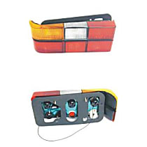 1372449 Driver Side Halogen Tail Light, With bulb(s), Amber, Clear & Red Lens, APA/URO Parts OE Replacement