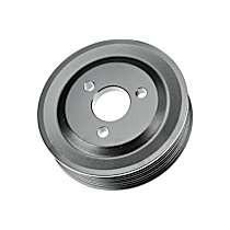 32427553955PRM APA/URO Parts OE Replacement Power Steering Pump Pulley - Black, Aluminum, Serpentine, Direct Fit, Sold Individually