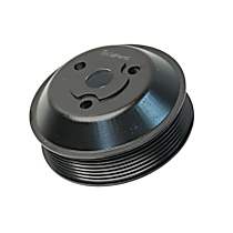 94810609101PRM APA/URO Parts Water Pump Pulley Water Pump Pulley - Black, Aluminum, Direct Fit, Sold Individually
