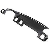 DT123 Dash Cover, Black, Molded; Overlay Over Factory Dash, OE Replacement Series