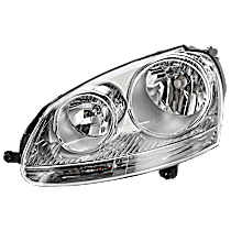 Driver Side Halogen Headlight, With bulb(s), 4-Door, Hatchback, OE Replacement