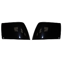 33037 Tail Light Cover - Smoked, Plastic, Black-outs, Direct Fit, Set of 2