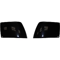 33167 Tail Light Cover - Smoked, Plastic, Black-outs, Direct Fit, Set of 2
