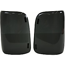 33305 Tail Light Cover - Smoked, Plastic, Black-outs, Direct Fit, Set of 2