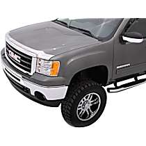 Bug Shield, Grille Fascia Mount, Chrome, Automotive Grade Tape Attachment Style, Aeroskin Series - 