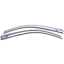Front, Driver and Passenger Side, Window Visor, Outside Mount, Chrome
