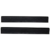 88428 Door Sill Protector - Black, Molded plastic, Direct Fit, Set of 2