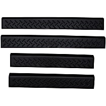 91636 Door Sill Protector - Black, Molded plastic, Direct Fit, Set of 4