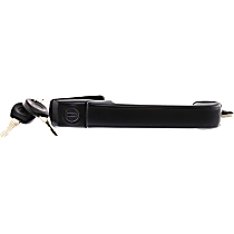 Front, Driver or Passenger Side Exterior Door Handle, Textured Black, With Key Hole, Includes Key(s)