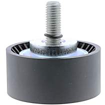 Accessory Belt Idler Pulley, 6 Cyl 3.2L, Aftermarket Grade; V-ribbed belt - 