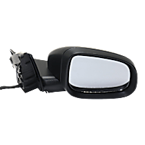 Passenger Side Mirror, Power, Power Folding, Heated, Paintable, In-housing Signal Light, With memory, With Puddle Light, No Auto-Dimming, No Blind Spot Feature