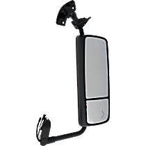 Passenger Side Mirror, Upper - Power Adjust, Lower - Manual Adjust, Heated, Manual Folding, Chrome, No Signal Light, No Memory, No Puddle Light, No Auto-Dimming, No Blind Spot Feature