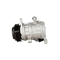 A/C Compressor, Without Auxiliary A/C, With Clutch, 6-Groove Pulley, 6 Cyl 3.7L - 