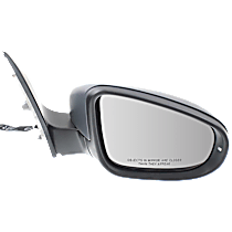 Passenger Side Mirror, Power, Manual Folding, Heated, Paintable, In-housing Signal Light, Without memory, Without Puddle Light, Without Auto-Dimming, Without Blind Spot Feature