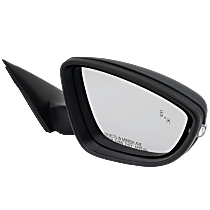 Passenger Side Mirror, Power, Manual Folding, Heated, Paintable, In-housing Signal Light, With memory, Without Puddle Light and Auto-Dimming, With BSD in Glass, With Side Object Sensor