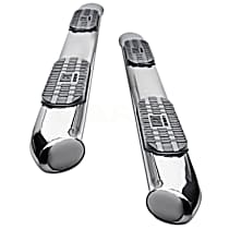 Nerf Bars, 61.0 in. Bed, Fleetside, Extended Cab Pickup, Rocker Panel Mount, Polished, Cab Length, Set of 2, Pro Traxx 4 Series