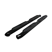 Nerf Bars, 72.7 in. Bed, Fleetside, Extended Cab Pickup, Rocker Panel Mount, Powdercoated Black, Cab Length, Set of 2, Pro Traxx 4 Series - 