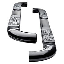 21-4125 Platinum series oval Nerf Bars Powdercoated Black, Cab Length - Set of 2