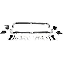Nerf Bars, 72.7 in. Bed, Fleetside, Extended Cab Pickup, Single Step Pad, Rocker Panel Mount, Polished, Cab Length, Set of 2, E-Series