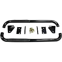 Nerf Bars, 84.6 in. Bed, Fleetside, Extended Cab Pickup, Single Step Pad, Rocker Panel Mount, Powdercoated Black, Cab Length, Set of 2, E-Series - 