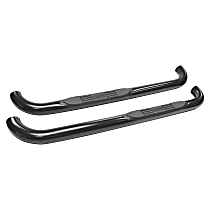 Nerf Bars, 78.8 in. Bed, Stepside, Standard Cab Pickup, Single Step Pad, Rocker Panel Mount, Powdercoated Black, Cab Length, Set of 2, E-Series - 