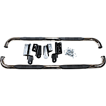 Nerf Bars, 78.8 in. Bed, Fleetside, Extended Cab Pickup, Dual Step Pad, Rocker Panel Mount, Polished, Cab Length, Set of 2, E-Series